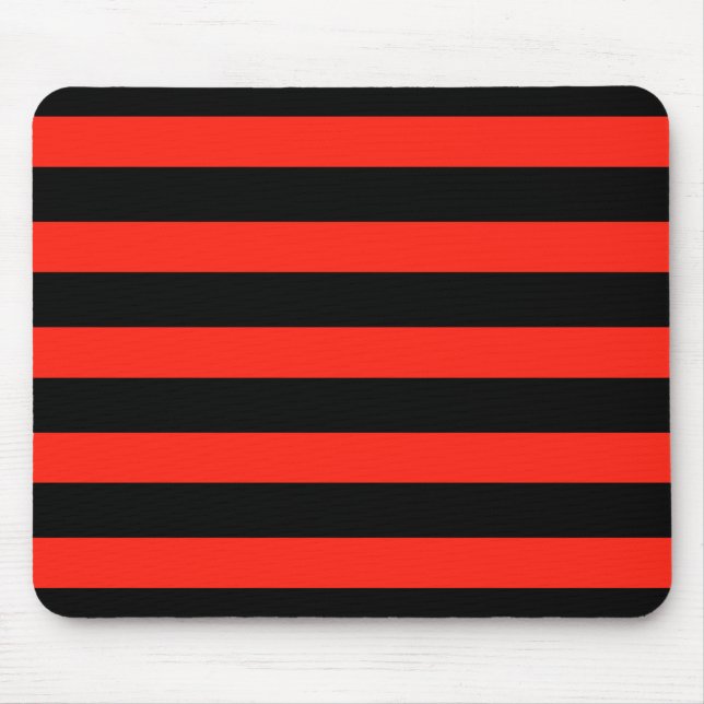 Schwarze und rote Streifen Mousepad (Vorne)