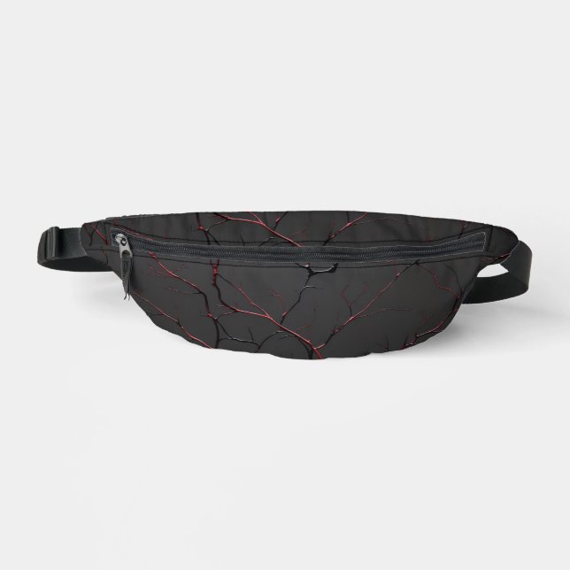 Schwarze und rote Venen Bauchtasche (Vorderseite)