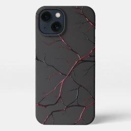 Schwarze und rote Venen iPhone 13 Hülle