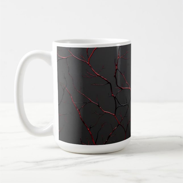 Schwarze und rote Venen Kaffeetasse (Links)