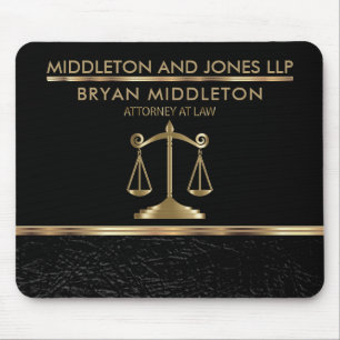 Schwarze und schwarze lederne Sozietäts-Entwürfe Mousepad