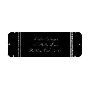 Schwarze und silberne Punkte Moderne Glam Hochzeit