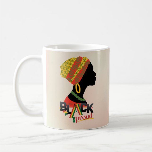 Schwarze und stolze Afrikanerin Kaffeetasse (Links)