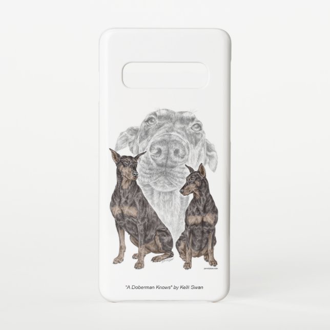 Schwarze und Tan Doberman Hunde Samsung Galaxy Hülle (Rückseite)