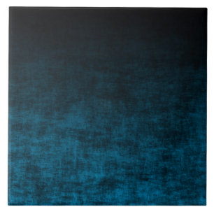 Schwarze und Teal-Grunge-Ombre-Textur Fliese