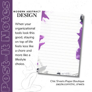 Schwarze und violette abstrakte Design 3M Post-it® Post-it Klebezettel