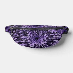 Schwarze und violette Dahlienblume Bauchtasche
