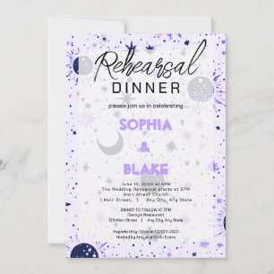 Schwarze und violette himmlische Probeessen beim H Einladung