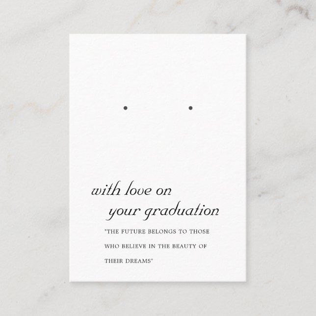 SCHWARZE UND WEISSE ABSCHLUSS-EREIGNISKARTE PLATZKARTE (Vorderseite)