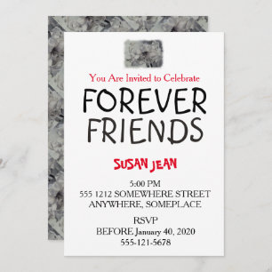 SCHWARZE UND WEISSE AMARLLIS-PARTY EINLADUNG