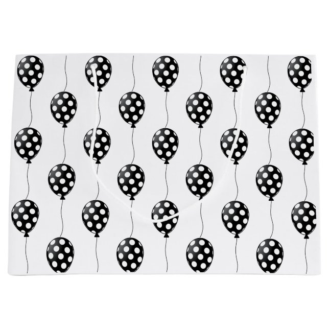 Schwarze und weiße Balkone zum Geburtstag Große Geschenktüte (Vorderseite)