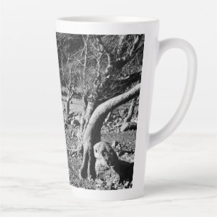 SCHWARZE UND WEISSE BÄUME MILCHTASSE