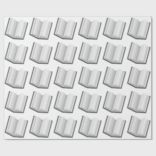 SCHWARZE UND WEISSE BUCHMOTIK GESCHENKPAPIER