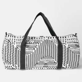 SCHWARZE UND WEISSE DOPPEN DUFFLE BAG