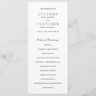 Schwarze und weiße elegante Hochzeit im Stil des a Programm