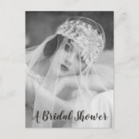 Schwarze und weiße Flapper Style Hochzeitsshower-E