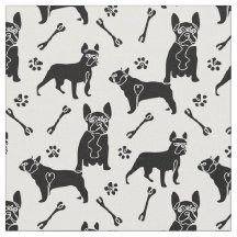 Schwarze und weiße französische Hunde