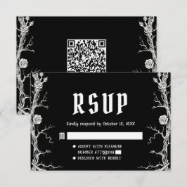 Schwarze und Weiße Gotische Halloween-Skelette Hoc RSVP Karte