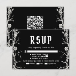 Schwarze und Weiße Gotische Halloween-Skelette Hoc RSVP Karte