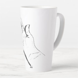 schwarze und weiße Hand auf Kaffeetasse Milchtasse