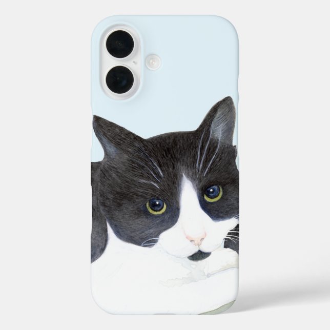 Schwarze und weiße Katze Case-Mate iPhone Hülle (Rückseite)