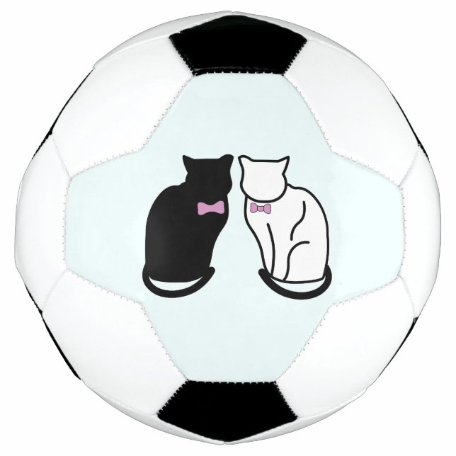 Schwarze und weiße Katze Fußball (Vorderseite)