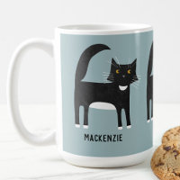Schwarze und weiße Katze Personalisiert