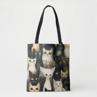 schwarze und weiße Katzen