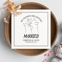 Schwarze und weiße Katzen Moderne Spaß Einfache Ho Serviette