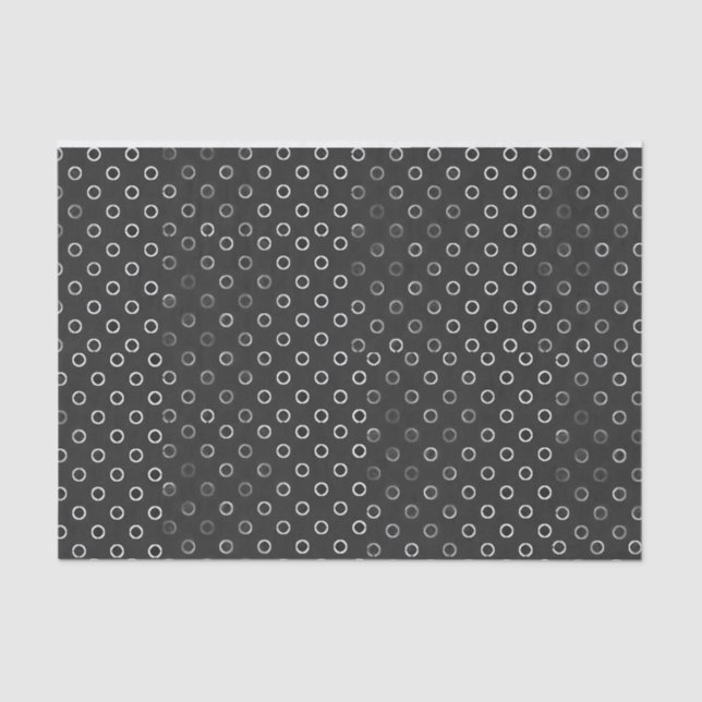 Schwarze und weiße Kreise aus Gewebepapier Seidenpapier (Vorderseite)