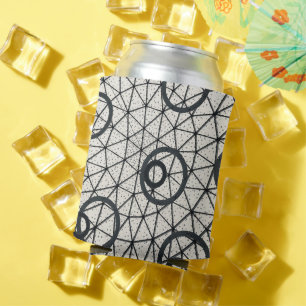 Schwarze und weiße Kreise Dosenkühler