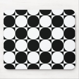 SCHWARZE UND WEISSE KREISE MOUSEPAD