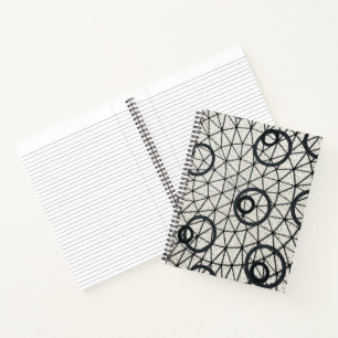 Schwarze und weiße Kreise Notizbuch