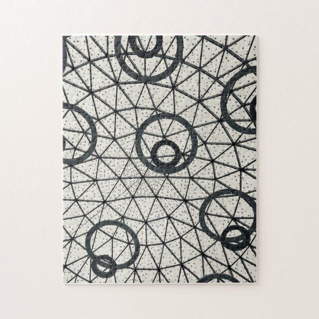 Schwarze und weiße Kreise Puzzle (Vertikal)