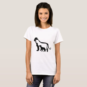Schwarze und Weiße Löwen T-Shirt