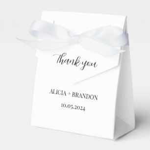 Schwarze und Weiße Minimalistische Elegante Modern Geschenkschachtel