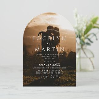 Schwarze und weiße moderne trendige Hochzeit Einladung