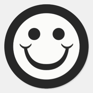 SCHWARZE UND WEISSE OBERFLÄCHE RUNDER AUFKLEBER