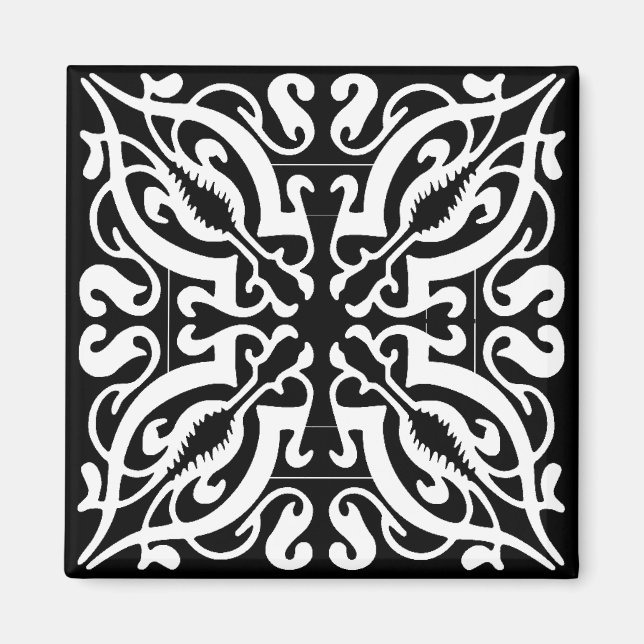 SCHWARZE UND WEISSE SCHEIBE MAGNET (Vorne)