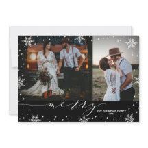 Schwarze und weiße Schneeflocken Merne 2 Fotos Wei