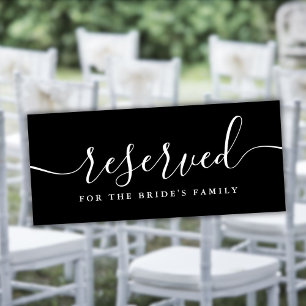 Schwarze und weiße Schrift Hochzeit reserviertes S
