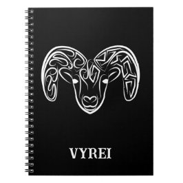 Schwarze und weiße Stammziege / Schafe Notizblock