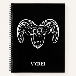 Schwarze und weiße Stammziege / Schafe Notizbuch