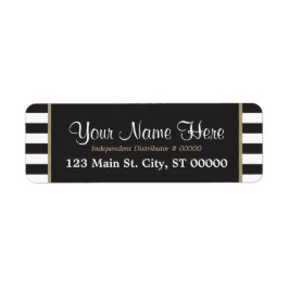 Schwarze und weiße Streifen - Gold - Etiketten