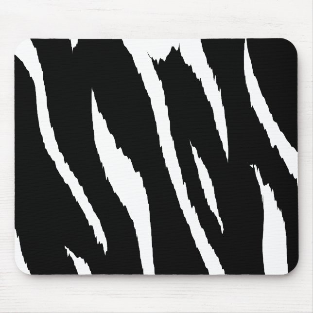 Schwarze und weiße Streifen Mousepad (Vorne)