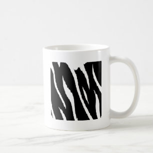 Schwarze und weiße Streifen Tasse