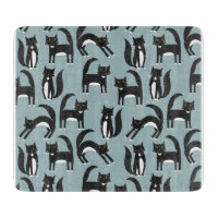 Schwarze und weiße Tuxedo-Katzen