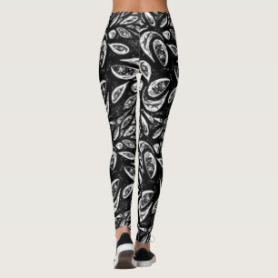 "Schwarze und weiße Wirbel" Yoga Pant Leggings