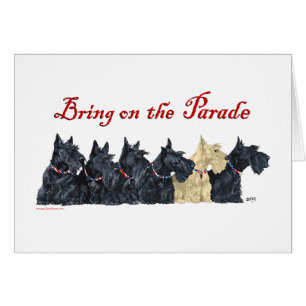 Schwarze und Wheaten Scottish Terrier