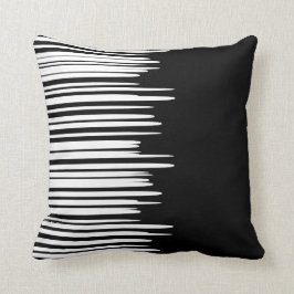 Schwarze unnechte weiße Linien modern  Kissen
